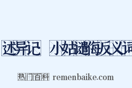 述异记·小姑谴侮反义词是什么意思的图片